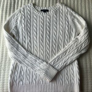 White Sweater w/ Cute Button Detail